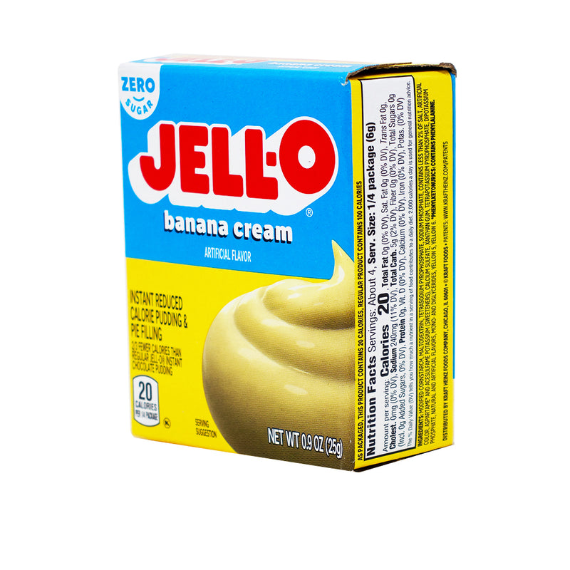 Jell-O Instant Pudding Sugar Free Banana - 1oz - Jell-O - Jell-O Pudding - Pudding - Sugar Free Snacks - Sugar Free Pudding - Jell-O Sugar Free - Banana Pudding