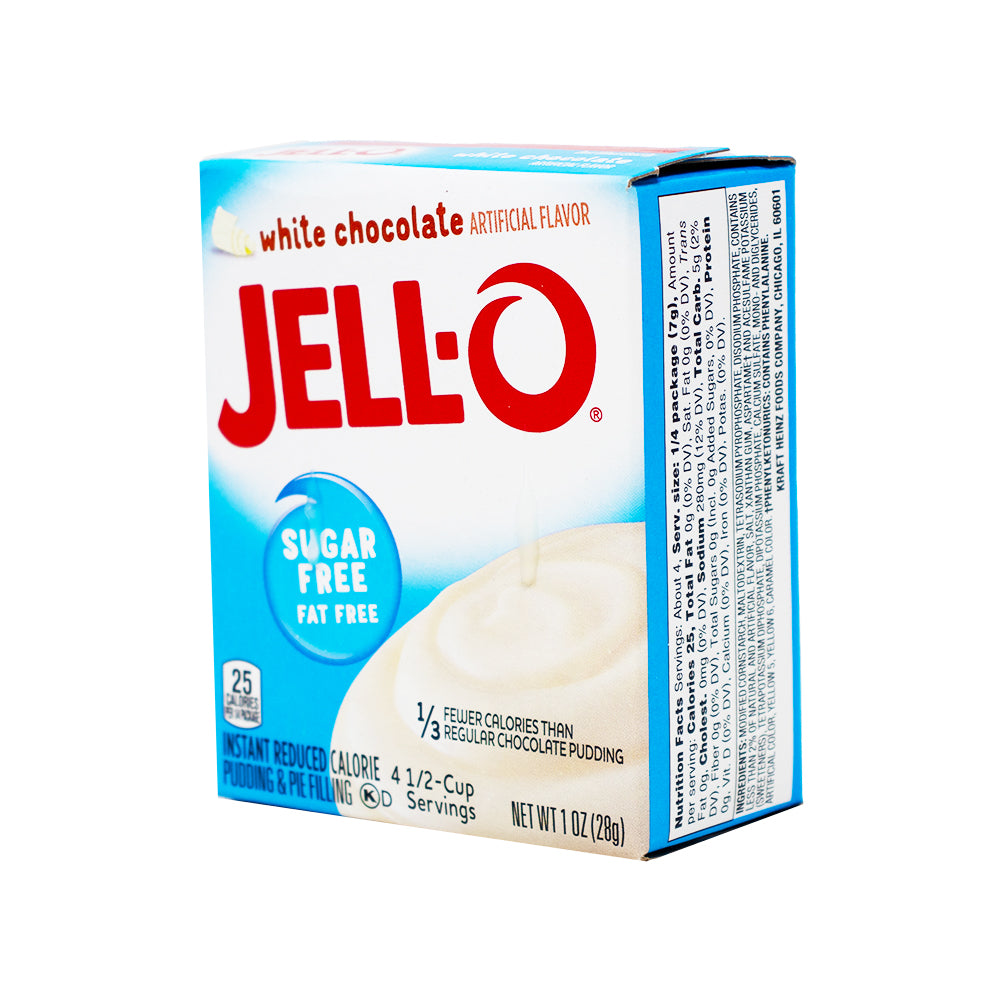 Jell-O Instant Pudding Sugar Free White Chocolate - 1oz - Jell-O - Jell-O Pudding - Pudding - Sugar Free Snacks - Sugar Free Pudding - Jell-O Sugar Free - White Chocolate Pudding