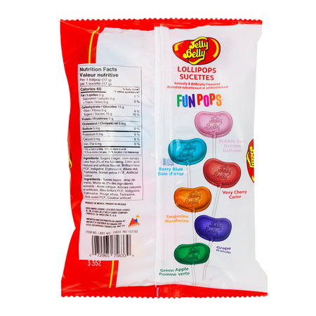 Jelly Belly Lollipops - 20ct  Nutrition Facts Ingredients
