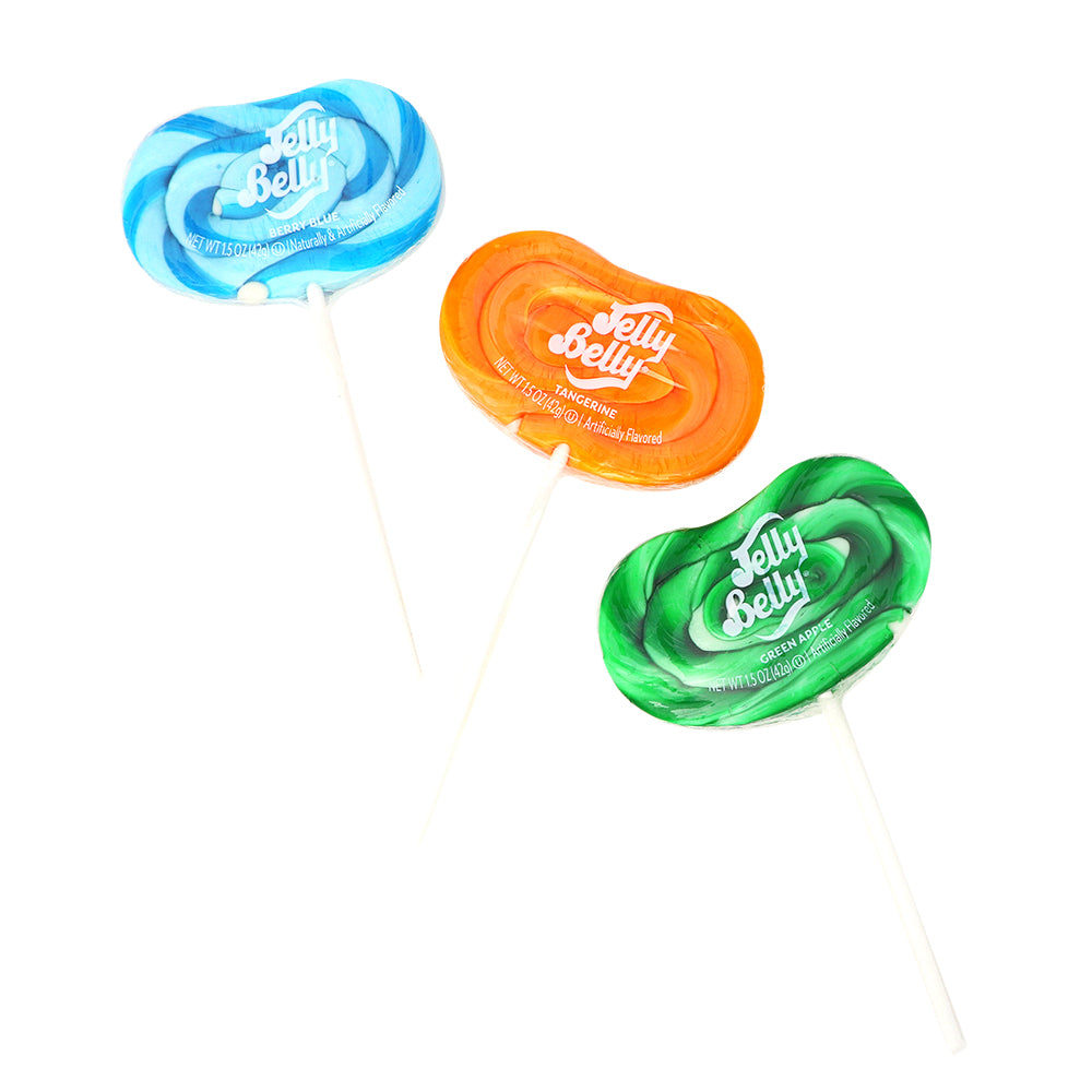 Jelly Belly Gourmet Lollipop (Tangerine, Berry Blue, Green Apple) - 42g