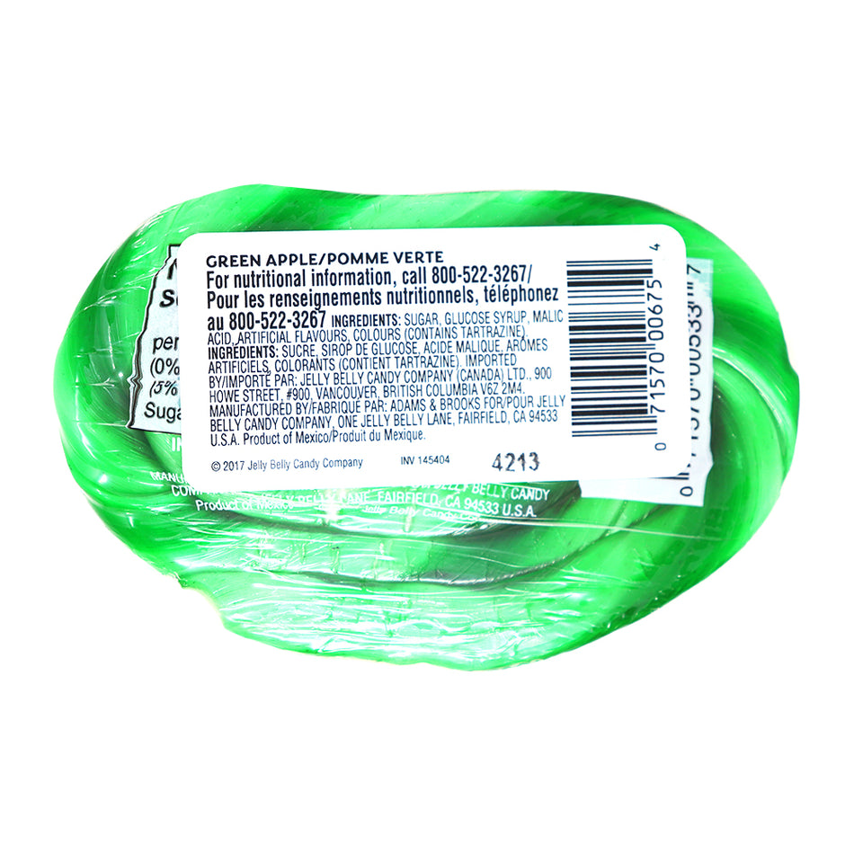 Jelly Belly Gourmet Lollipop (Tangerine, Berry Blue, Green Apple) - 42g  Nutrition Facts Ingredients

