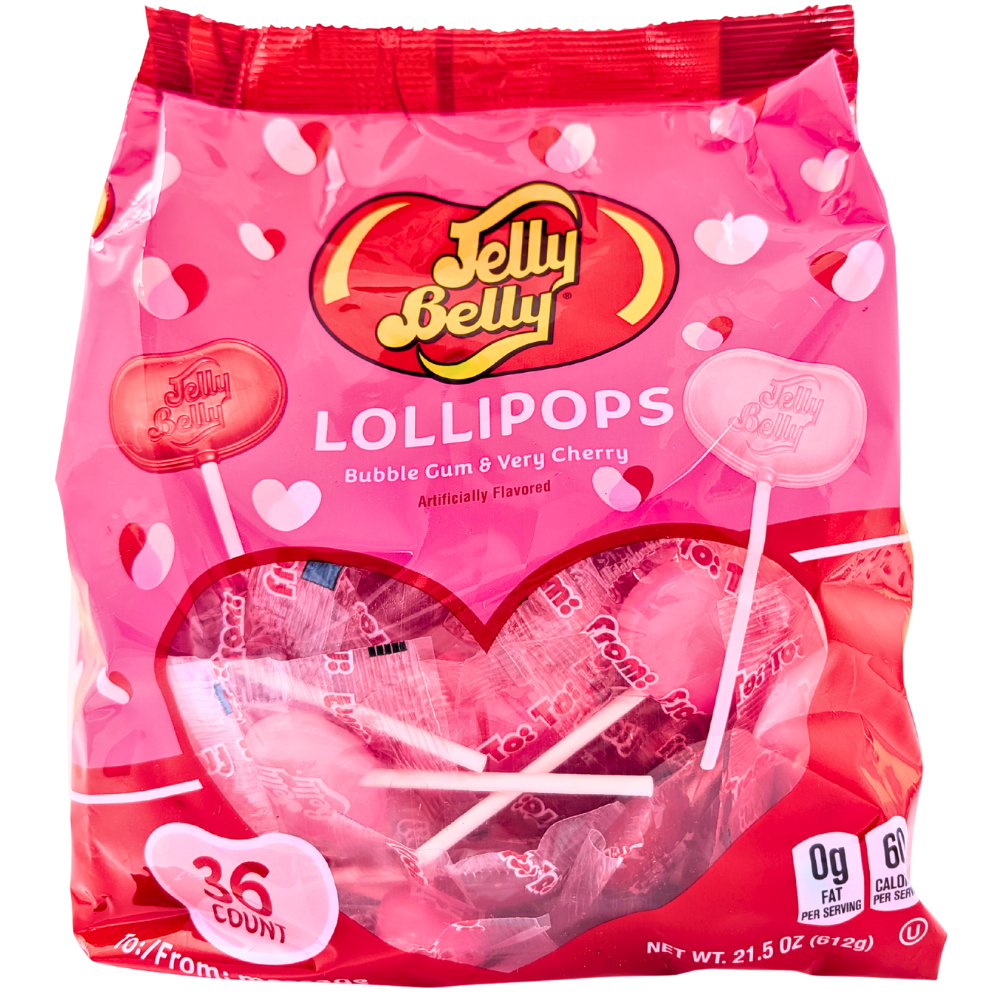 Jelly Belly Valentine Lollipops - 21oz