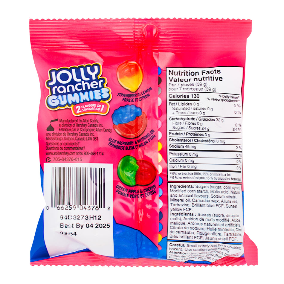 Jolly Rancher Misfits Gummies Candy - 182g  Nutrition Facts Ingredients