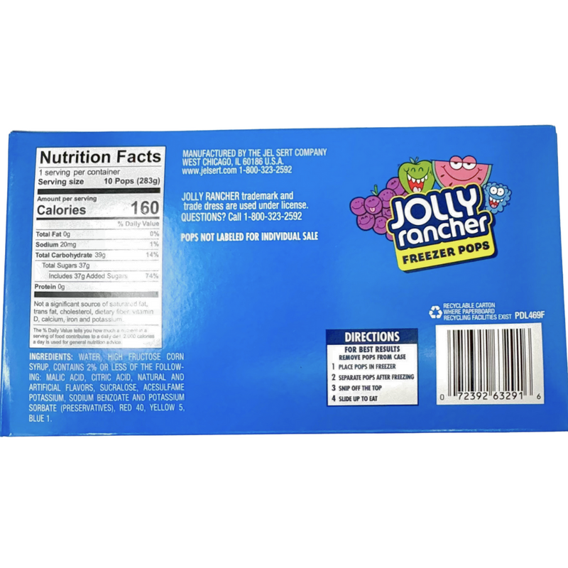 Jolly Rancher Freezer Pops - 10ct