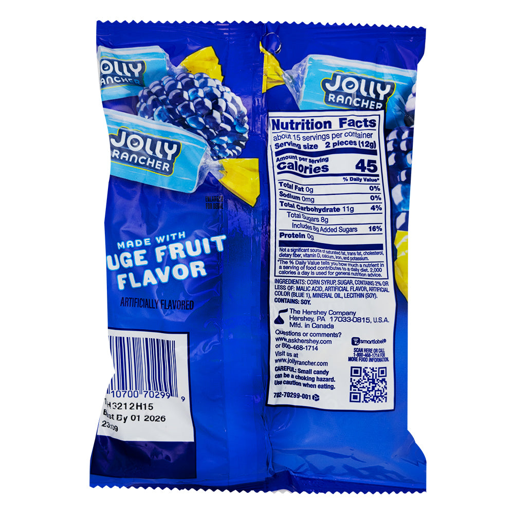Jolly Rancher Hard Candy All Blue Raspberry - 7oz | Candy Funhouse