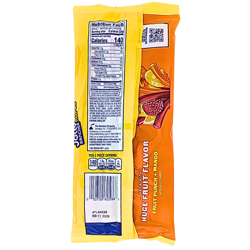 Jolly Rancher Ropes Fruit Punch & Mango - 10oz