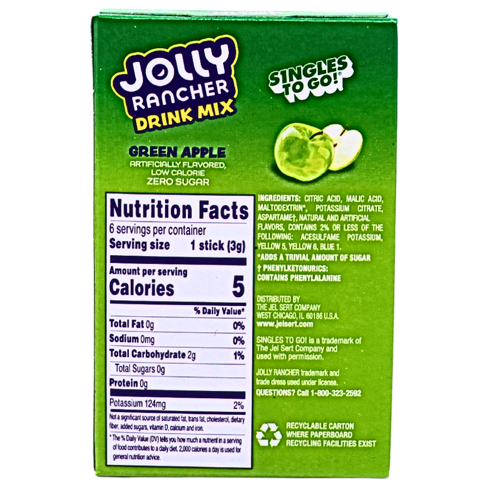 Jolly Rancher Green Apple Singles To Go
