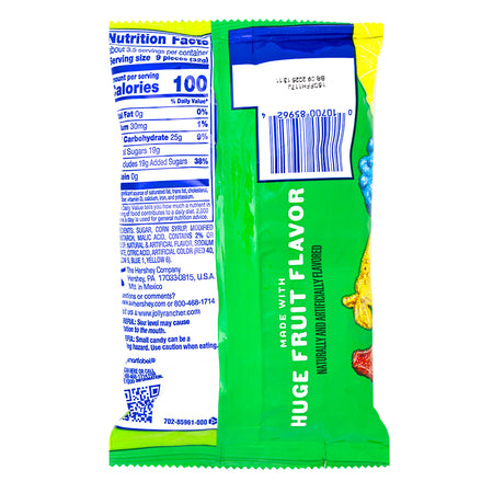 Jolly Rancher Gummies Sours King Size - 3.87oz  Nutrition Facts Ingredients
