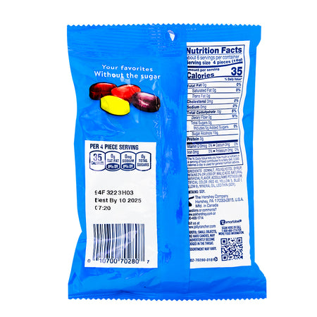 Jolly Rancher Sugar Free Candy - 3.6oz - hard Candy -  Nutrition Facts Ingredients
