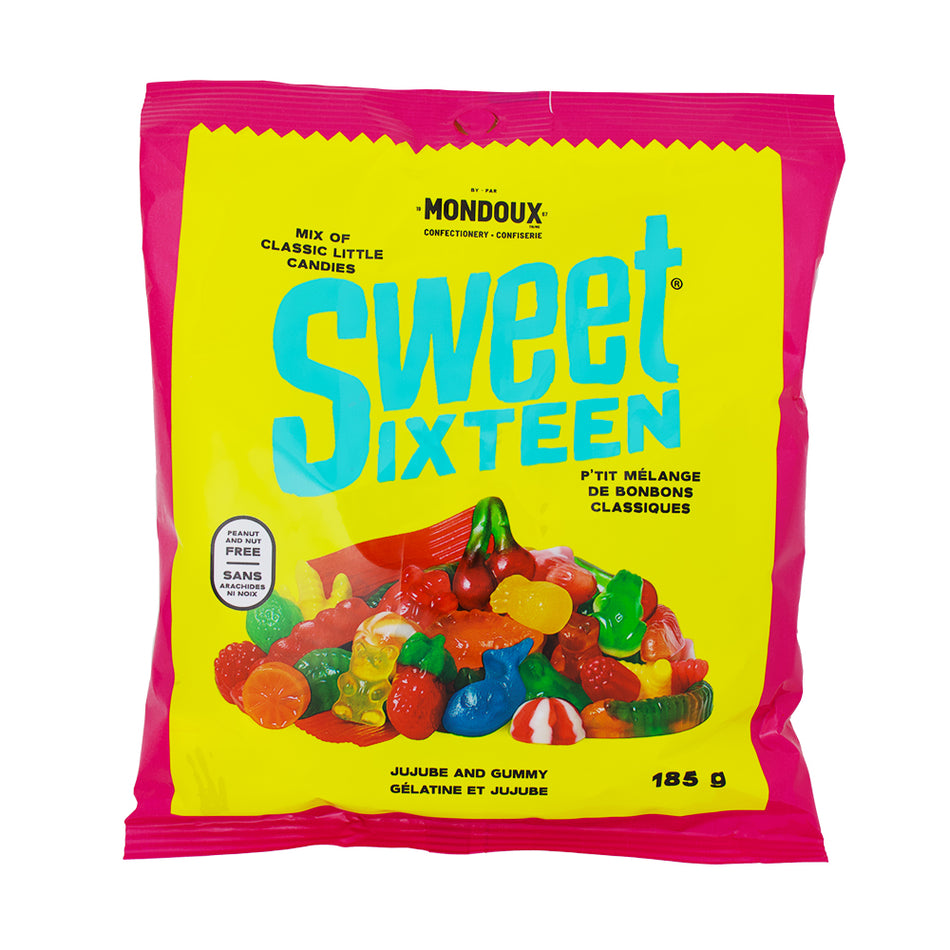 Sweet Sixteen Jujube & Gummy - 185g., sweet sixteen, sweet sixteen candy, canadian candy, canadian sweets, canadian treats