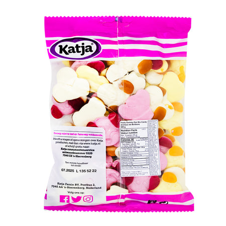 Katja Zoo Mix - 500g  Nutrition Facts Ingredients - Katja - Katja Candy - Katja Gummy - Katja Gummies - Vegan Candy - Vegan Gummies - Vegan Gummy