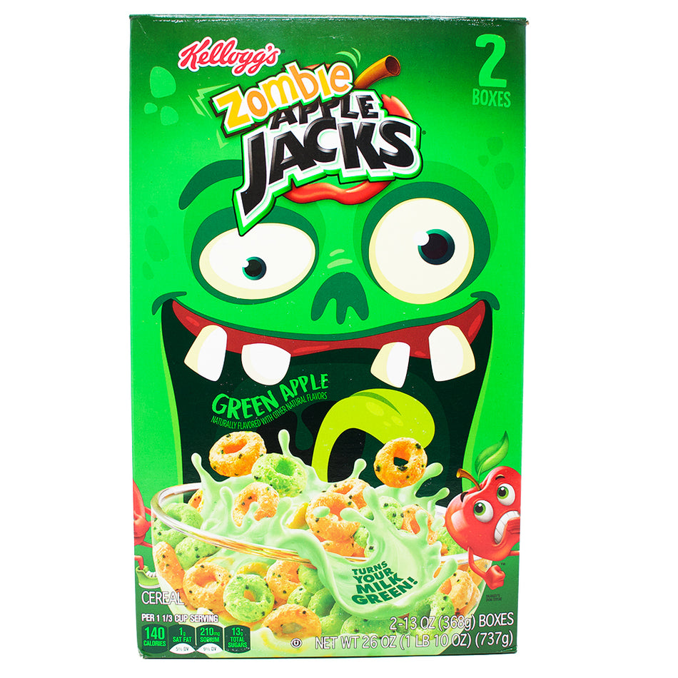 Zombie Apple Jacks Cereal 2 Pack - 26oz - Apple Jacks Cereal - American Cereal