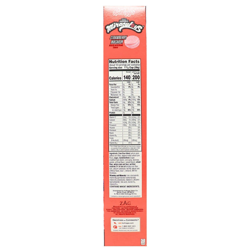 Kellogg's Miraculous Strawberry Macaron - 13.5oz Nutrient facts Ingredients