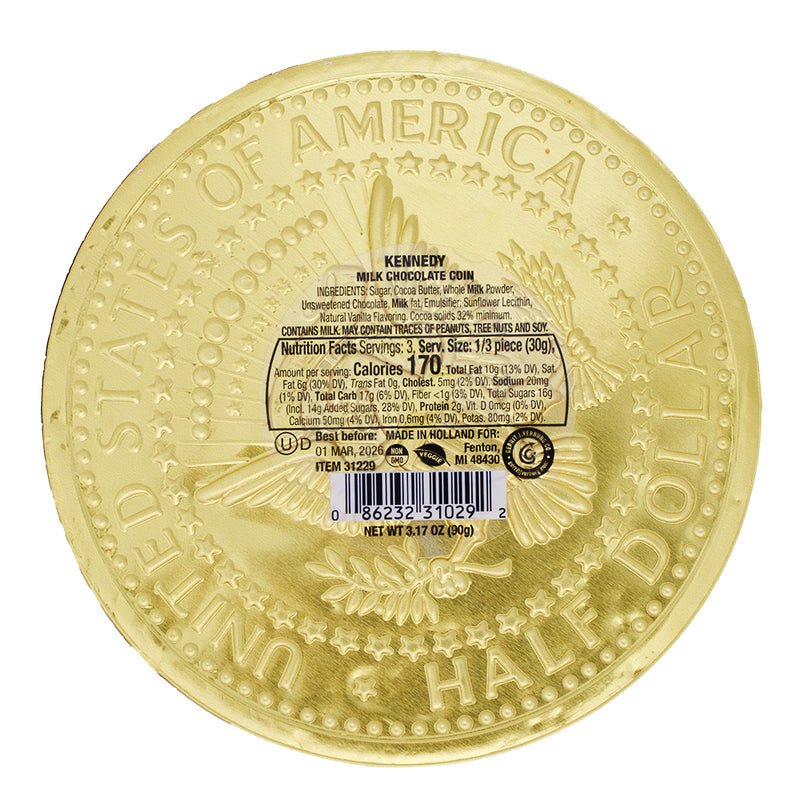 Fort Knox Gold Coins Mega Medallions - 3.17oz Nutrition Facts Ingredients - Fort Knox Gold Coins Mega Medallions - Jumbo Chocolate Treats - Holiday Chocolate Spectacle - Christmas Chocolate Delights - Oversized Chocolate Coins - Festive Milk Chocolate - Holiday Medallions - Giant Chocolate Coins - Christmas Candy Extravaganza - Seasonal Chocolate Indulgence - Christmas Candy - Christmas Treats