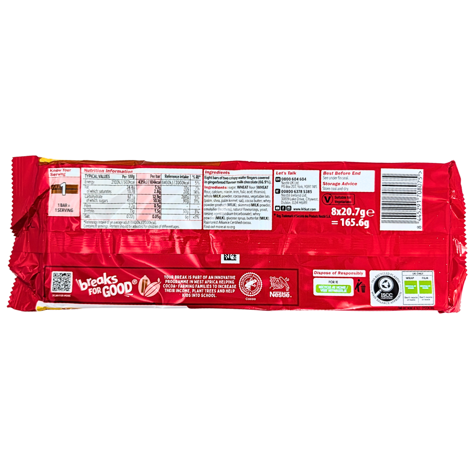 Kit Kat 2F Gingerbread (UK) - 165.6g