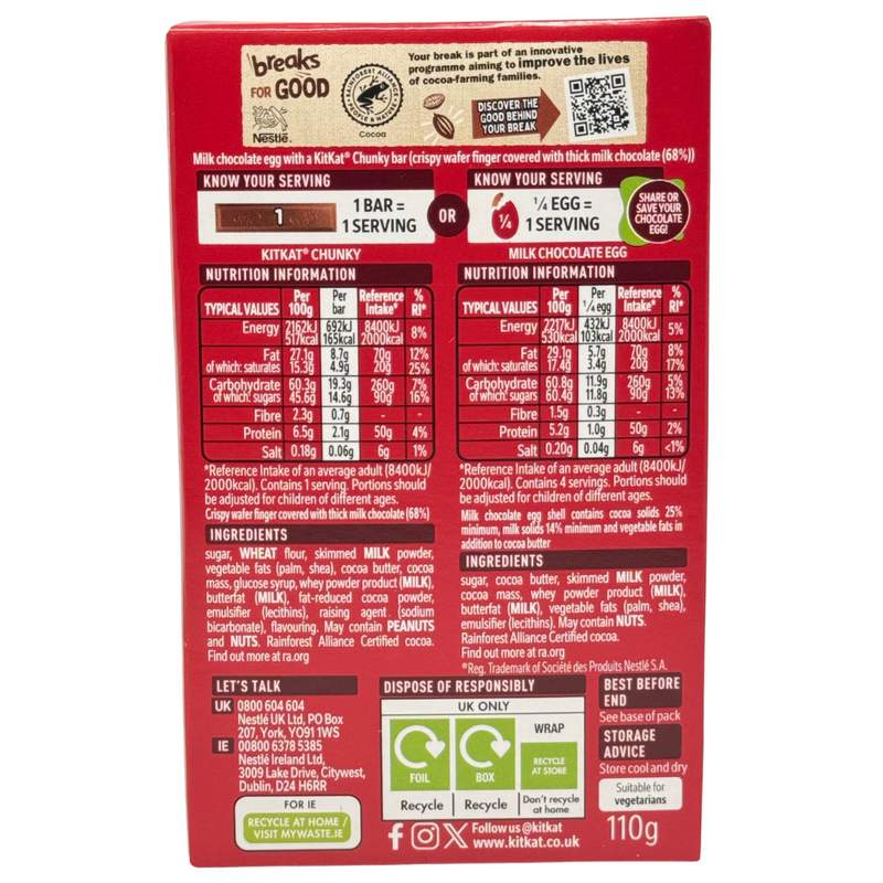 Kit Kat Chunky Easter Egg Medium (UK) - 110g