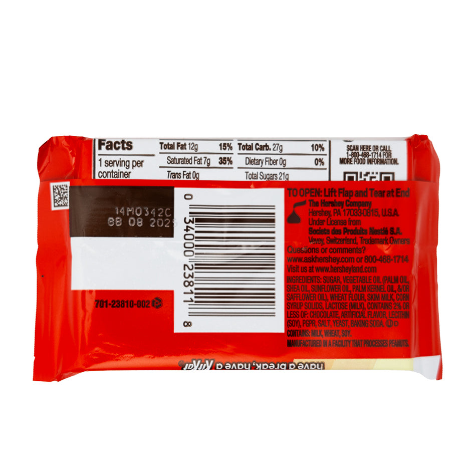 Kit Kat Vanilla Flavoured Cream Bar - 1.5oz  Nutrition Facts Ingredients
