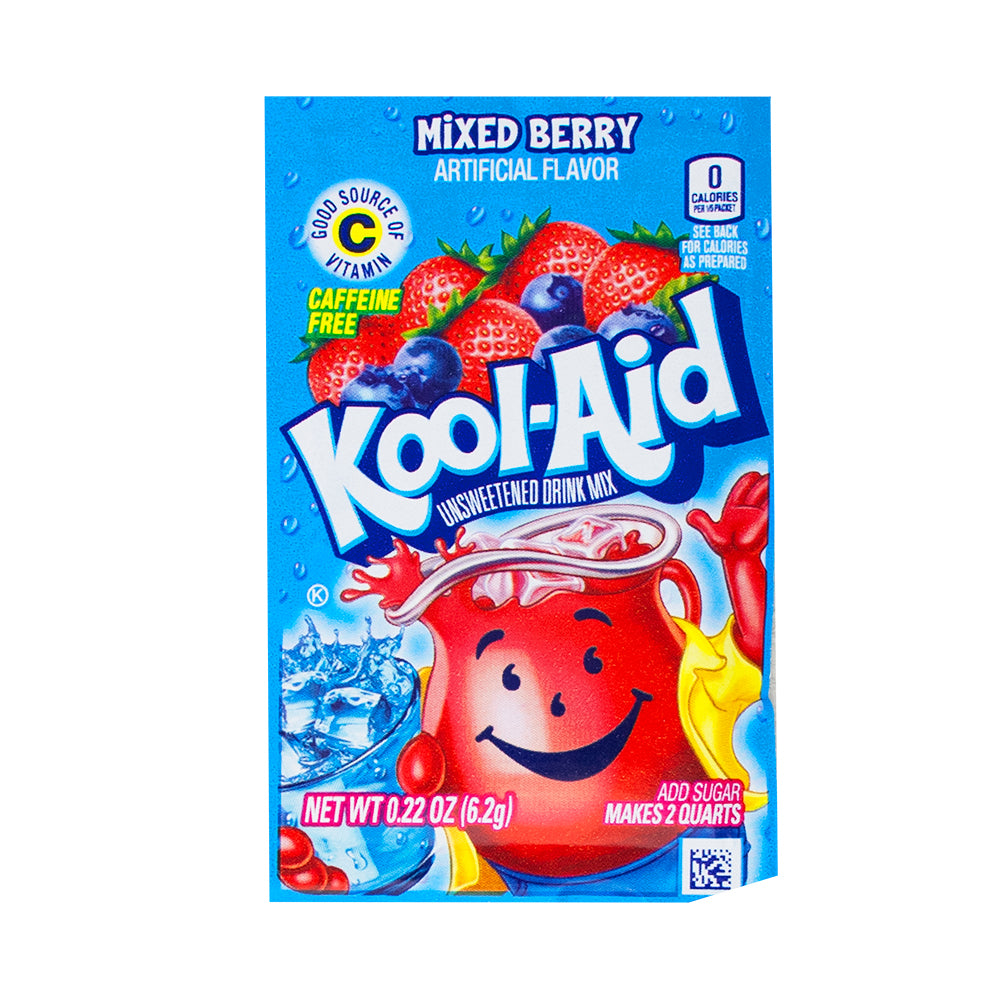 Kool Aid Mixed Berry Drink Mix – 20 Packets, Gluten Free, Exp 4/2026, FREE SHIP