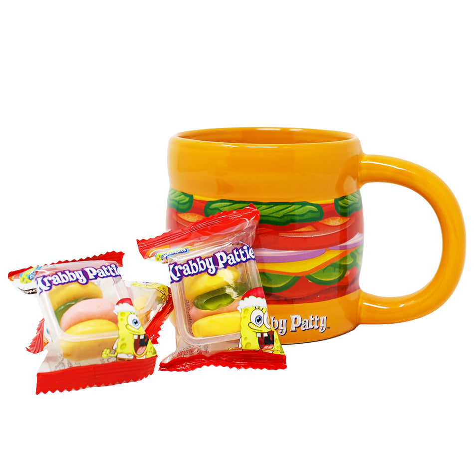 Krabby Patties Mug and Gummy Candy Gift Set
