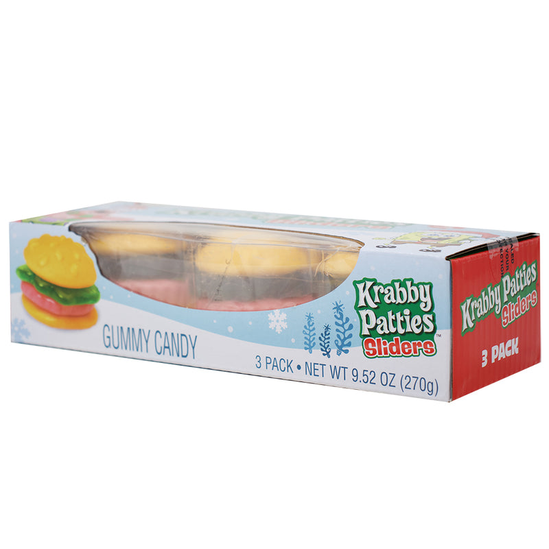 SpongeBob SquarePants Christmas Krabby Patties Sliders - 9.52 oz. - SpongeBob Krabby Patties - Christmas Candy Sliders - Holiday Gummy Treats - Festive Candy - Bikini Bottom Christmas - Unique Candy Experience - Cartoon Character Candy - Seasonal Gummy Sweets - Christmas Candy - Christmas Treats