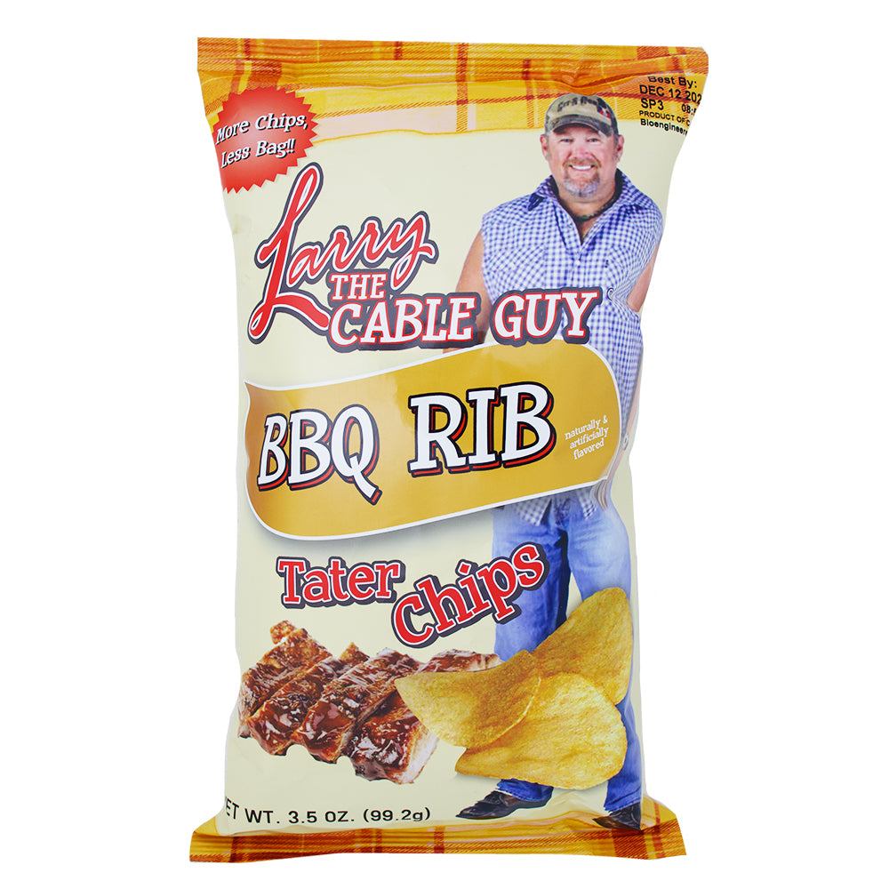 Larry The Cable Guy Tater Chips BBQ Rib - 3.5oz