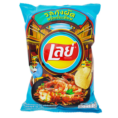 Lay's Chili and Garlic Stir Fried Shrimp (Thailand) - 40g - Snack - Potato Chips - Lay's Chips - Thai Chips - Lay's Thailand