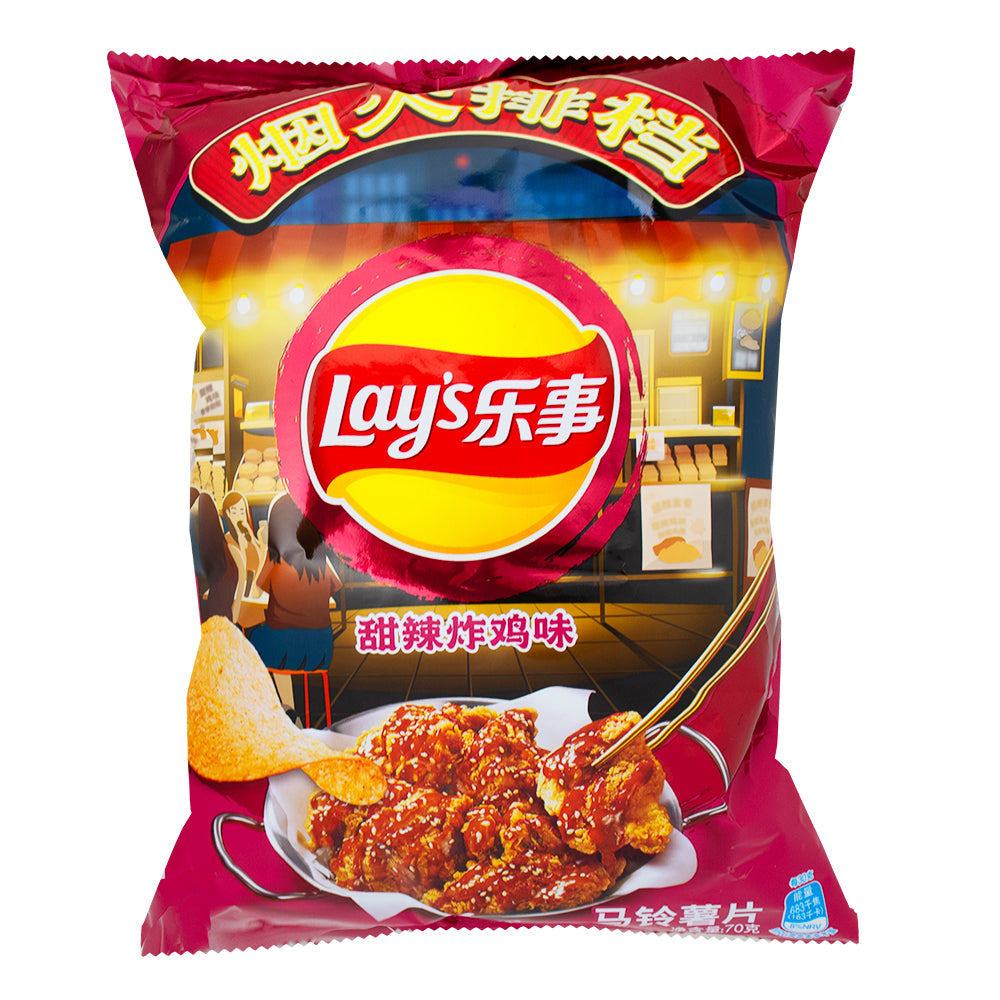 Lays Sweet & Spicy Fried Chicken Chips (China) - 70g