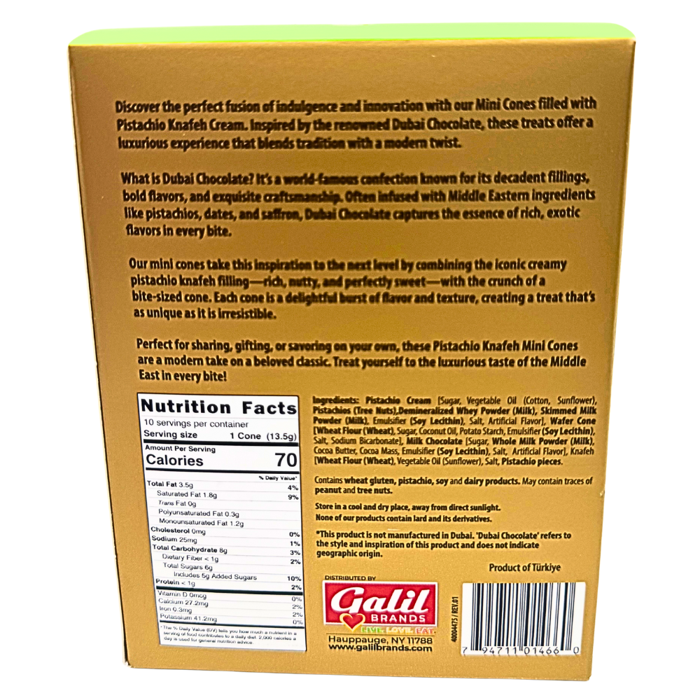 Leonessa Dubai Chocolate Cones - 4.7oz