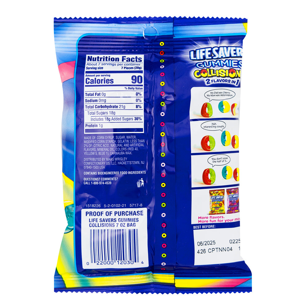 Lifesavers Gummies Collisions - 7oz  Nutrition Facts Ingredients