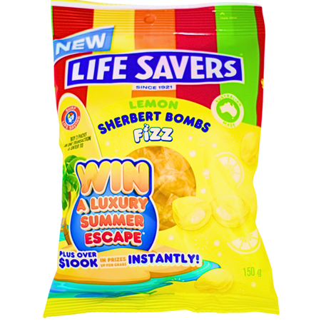 Lifesavers Lemon Sherbert Bombs Fizz (Aus) - 150g