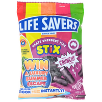 Lifesavers Stix Grape Sherbert Fizz (Australia) - 200g