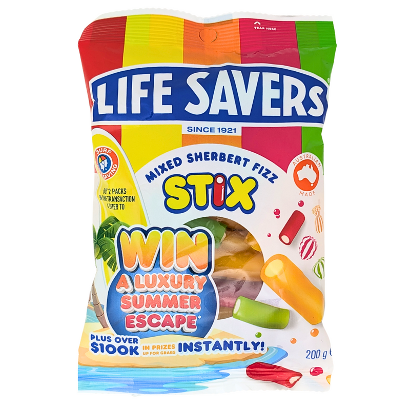Lifesavers Stix Mixed Sherbert Fizz (Australia) - 200g