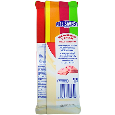 Lifesavers Strawberries & Cream White Chocolate (Aus) - 170g
