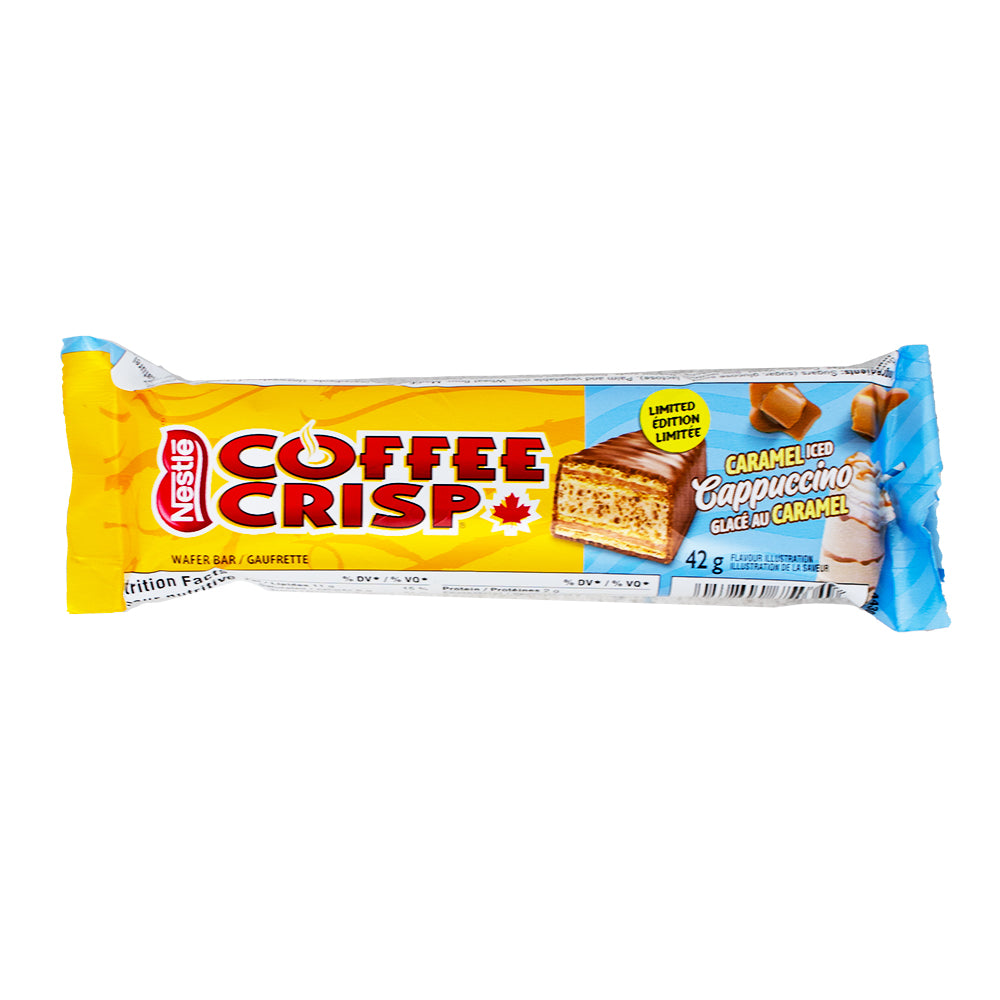 Limited Edition Coffee Crisp Iced Caramel Cappiccino - 42g - Coffee Crisp - Coffee Crisp Chocolate - Coffee Crisp Chocolate Bar - Iced Caramel Cappuccino