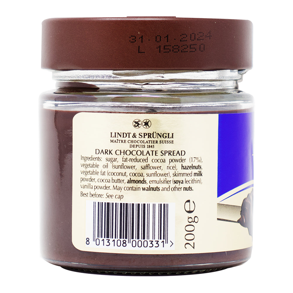 Lindt Dark Chocolate Spread - 200g Nutrition Facts Ingredients - Dark Chocolate - Lindt Chocolate - Chocolate Spread - Lindt Dark Chocolate Spread - Dark Chocolate Spread