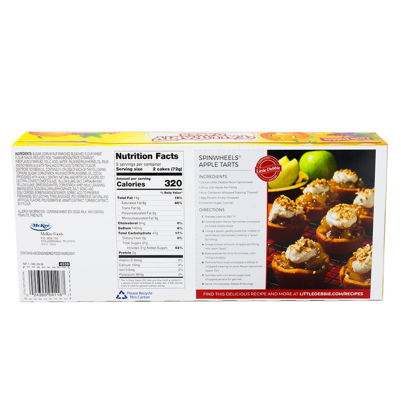  Little Debbie Vanilla Fall White Party Cakes - 362g **BB OCT 06/24**  Nutrition Facts Ingredients
