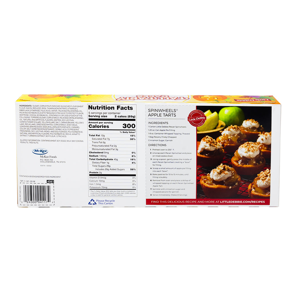 Little Debbie Chocolate Fall Brown Party Cakes - 347g **BB OCT 06/24**  Nutrition Facts Ingredients
