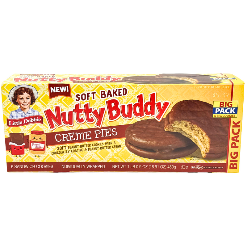 Little Debbie Nutty Buddy Creme Pies (6 Pies) - 16.91oz *Jul 15 2025*