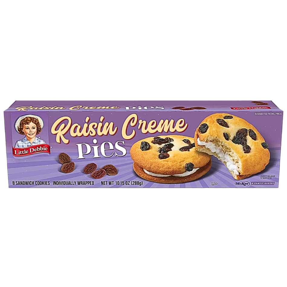Little Debbie Raisin Creme Pies (8 Sandwich Cookies) - 288g