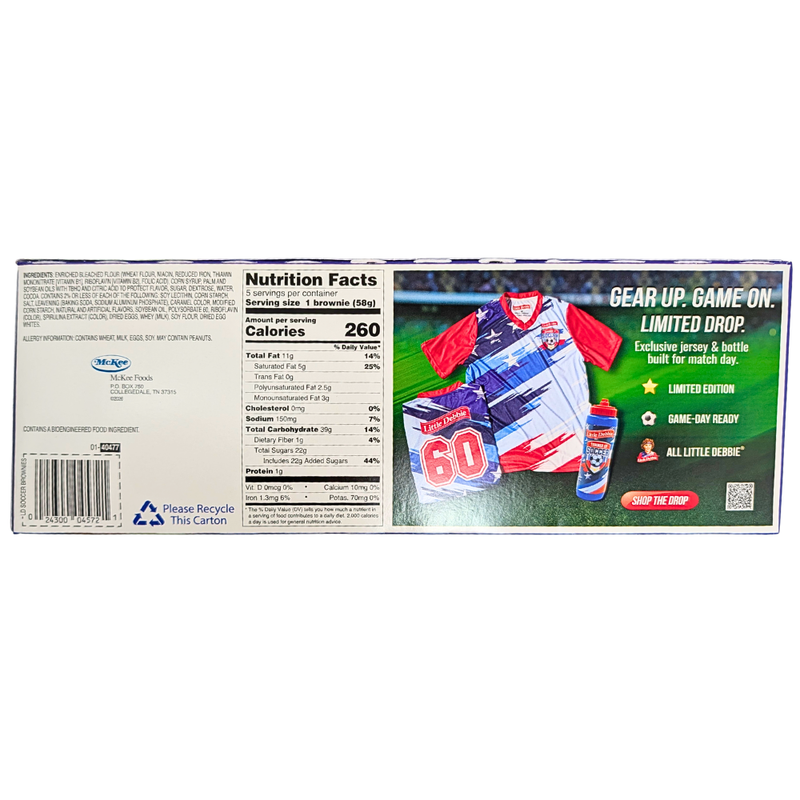 Little Debbie Summer of Soccer Brownies (5 Brownies) - 289g **BB Aug 20 2026**