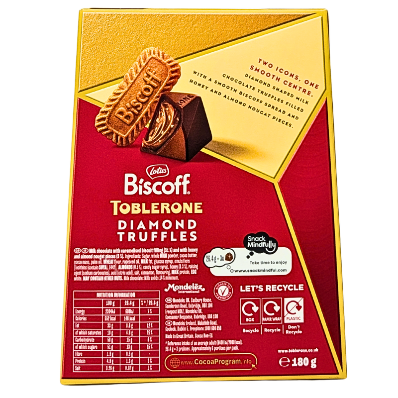 Lotus Biscoff Toblerone Diamond Truffles (UK) - 180g