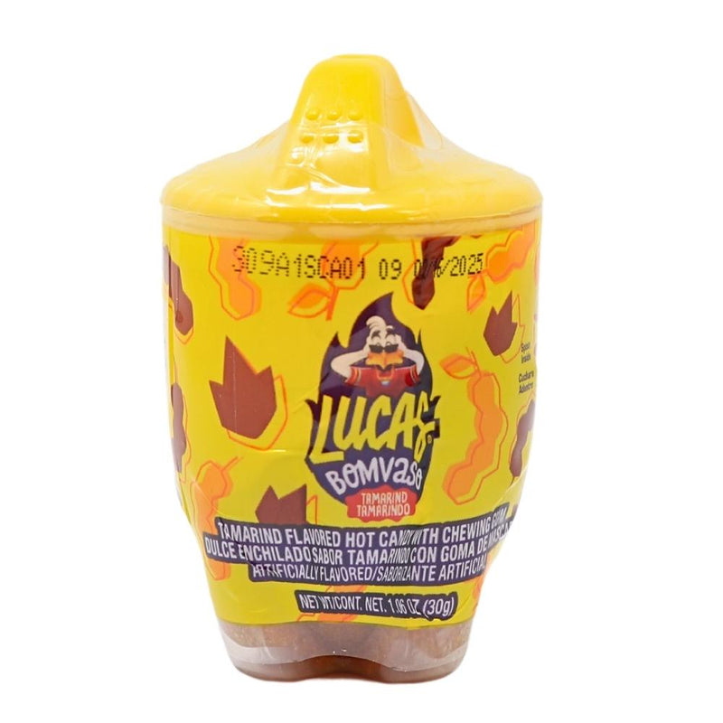 Lucas Bom-Vaso Spicy Bubble Gum with Tamarind Paste - 10ct Box - Bubblegum - Bubble Gum - Mexican Candy - Spicy Candy
