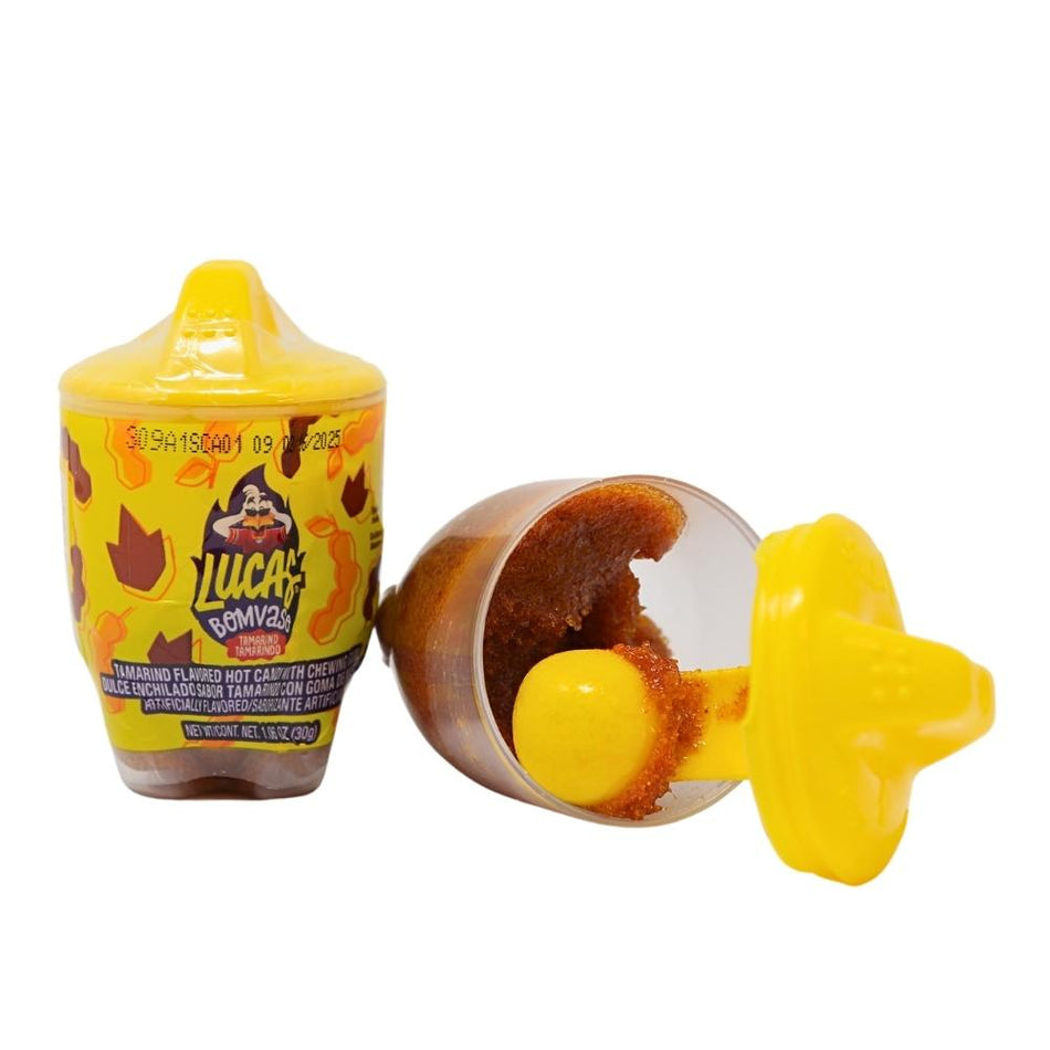 Lucas Bom-Vaso Spicy Bubble Gum with Tamarind Paste - 10ct Box - Bubblegum - Bubble Gum - Mexican Candy - Spicy Candy