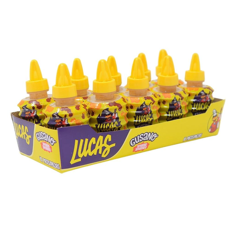 Lucas Gusano Liquid Candy Tamarind - 10ct Box | Candy Funhouse