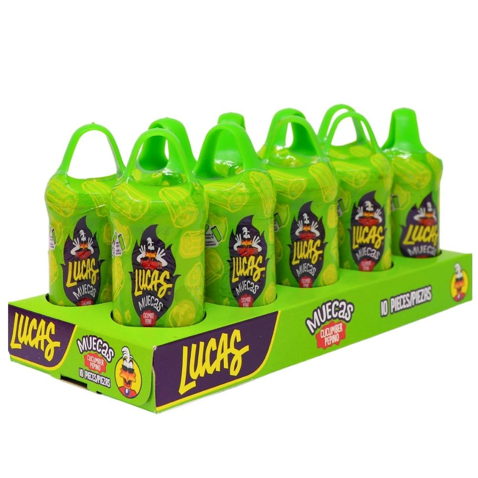 Lucas Muecas Lollipop Dipper Pepino (Cucumber) - 10ct Box - Lollipop - Spicy Candy