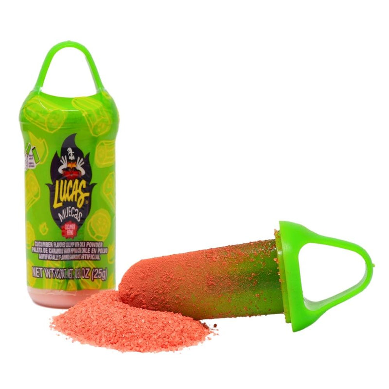 Lucas Muecas Lollipop Dipper Pepino (Cucumber) - 10ct Box - Lollipop - Spicy Candy