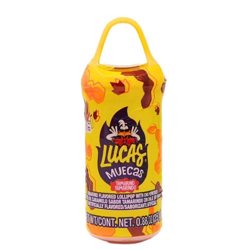Lucas Muecas Lollipop Dipper Tamarind - 10ct Box - Mexican Candy - Spicy Candy
