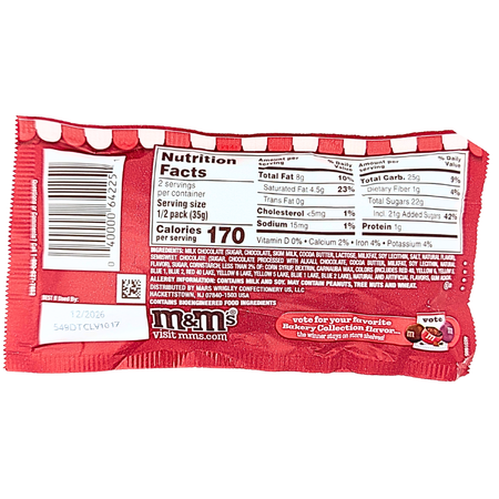 M&M's Cherry Chocolate Cupcake - 2.47oz