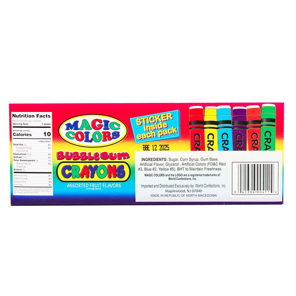 Magic Colous Worlds Magic Colors Bubble Gum Crayons | Candy Funhouse – Candy Funhouse CA