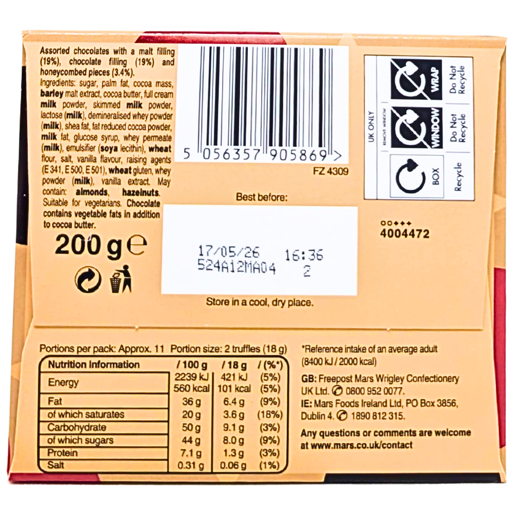 Maltesers Assorted Truffles Gift Box (UK) - 200g